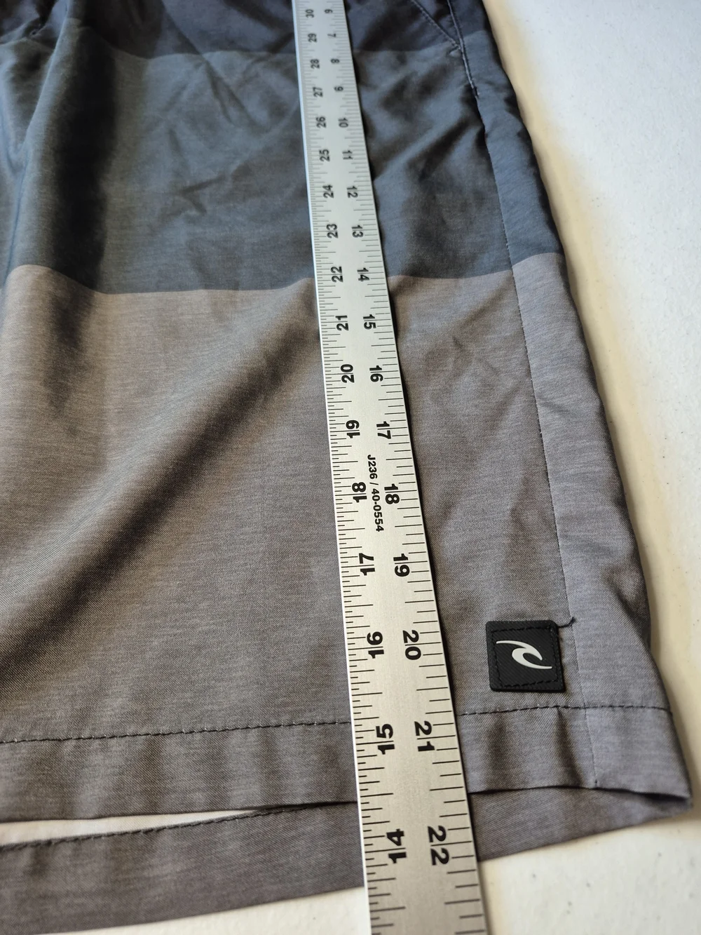 Rip Curl Men's Charcoal and Gray Striped Hybrid Shorts 3886/1